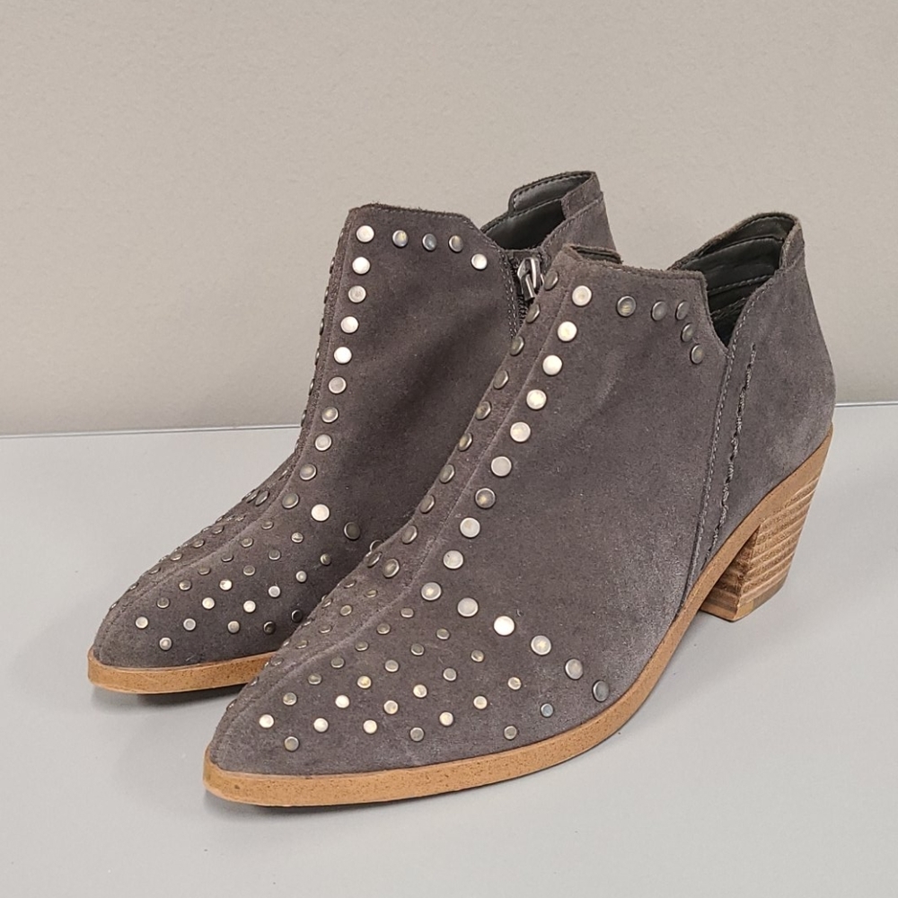 1.State Loka Suede Studded Ankle Booties
